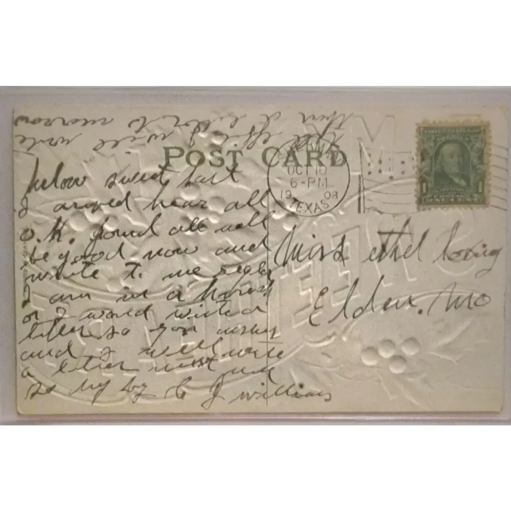 Lot Of Four Vintage Antique Embossed Postcards Flowers Darling Sweetheart Forget
